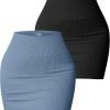 71RMuPFuFLL._AC_SL1500 Saonta Women's 2 Piece Skirts Basic Versatile Stretchy Ribbed Casual High Waist Mini Skirt