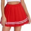 Saonta  Womens Pleated Skirt School Uniform Skirt Mini Skirt Pleated Cheer Skirt