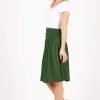 Saonta  Skirts for Women Regular and Plus Size Skirt with Pockets Below The Knee Length Ruched Flowy Midi Skirt