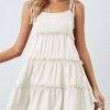 Women's Summer Mini Dress Sleeveless Boho Spaghetti Strap Dresses Casual Flowy A Line Cami Dress S-XXL