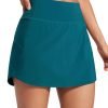 Saonta  A Line Golf Skirts for Women High Waisted Split Hem Tennis Casual Skirt Shorts with Zipper Pocket