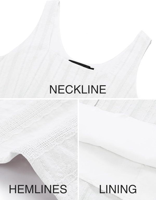 Saonta Women's 2024 Summer Sleeveless Dress Casual Backless Loose Flowy Tiered Sundress Beach Cover up Tank Dresses