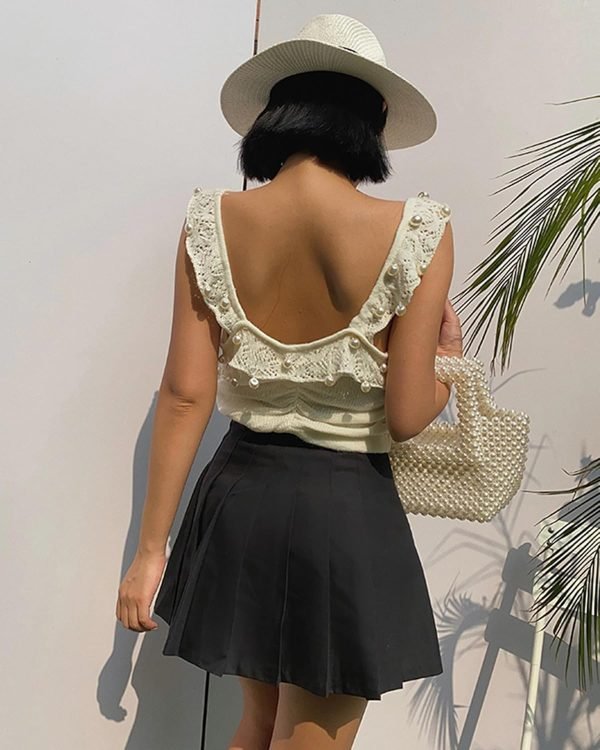 Saonta  Womens Girl High Waisted Pleated Tennis Skirt School A-Line Skater Skirts with Lining Shorts