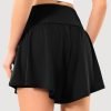 Womens Tennis Skirt with Pockets Crossover High Waisted Athletic Shorts Golf Skorts Flowy Running Workout Shorts