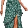 Saonta  Women's Summer 2024 Maxi Dress Spaghetti Strap Spring Casual Boho Split Beach Long Flowy Dresses Trendy