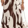 Saonta  Women's High Waist Graphic Print A Line Pleated Long Skirt