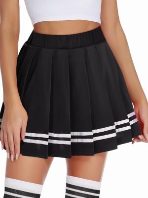 71fgc4yHT4L._AC_SL1500 Saonta Womens Pleated Skirt School Uniform Skirt Mini Skirt Pleated Cheer Skirt