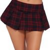Saonta  Mini Pleated Skirts for Women Mini Plaid Skirt XS-XXL