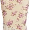 Saonta  Women's Floral Print High Waist Bodycon Ruffle Hem Fishtail Long Skirt