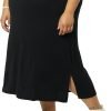 Saonta  Women's Pull-On Knit Midi Skirt (Available in Plus Size)