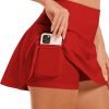 Saonta  Women's Tennis Golf Skirts High Waisted with Pockets Inner Shorts for Athletic Skorts Sports Running Pickleball