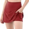 Saonta  Women's Athletic Tennis Skorts with Pockets Built-in Shorts Golf Active Skirts for Sports Running Gym Training