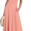 Saonta  Women Summer Casual Sleeveless Maxi Sundress Button Fit & Flare A-Line Flowy Long Dresses 2024 Beach Outfits