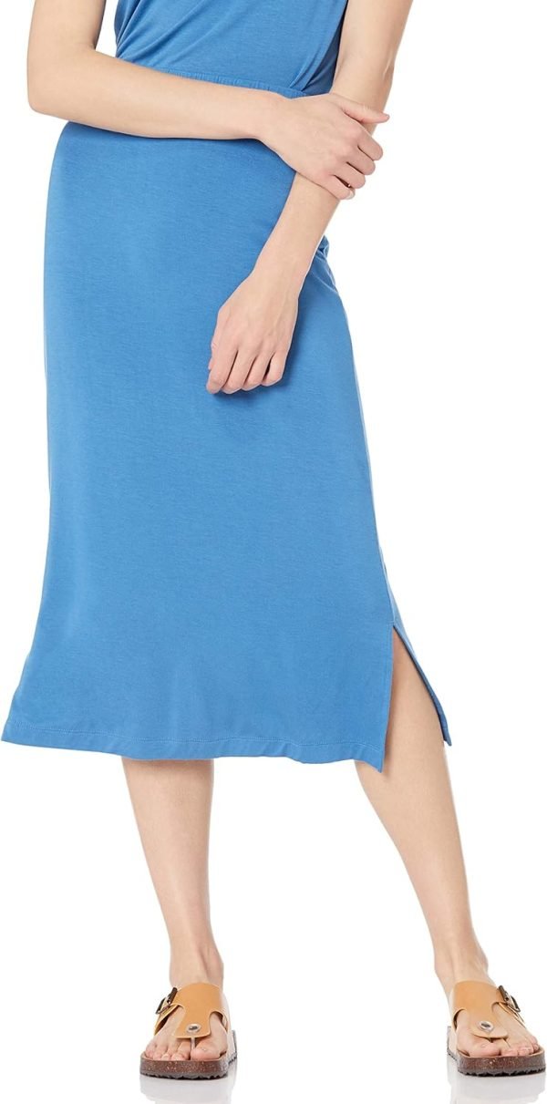 Saonta  Women's Pull-On Knit Midi Skirt (Available in Plus Size)