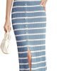 Saonta  Womens 2024 Summer Striped Dress Sleeveless Knitted Midi Bodycon Dresses Tank Ribbed Sweater Beach Dress