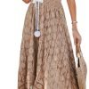 Saonta  Women's Maxi Dress Lace Dresses Boho Tassel V-Neck Flare Ruffle Adjustable Straps Beach Summer Long Dress