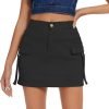 Saonta  High Waisted Saonta  Mini Skirt Black Denim Skirt Women Bodycon Denim Mini Skirt Y2K Button Black Mini Skirt Dressy Casual Y2K Jean Skirt for Women with Pockets Black Large