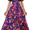 Saonta  Womens Dresses 2024 Puff Sleeve Floral Casual Summer Dresses Smocked Backless Beach Flowy Tiered Maxi Dress