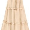 Saonta  Women's Long Summer Skirt 2024 Elegant High Waist Cocktail Party Wedding Guest Dress Flared A-Line Midi Skirts