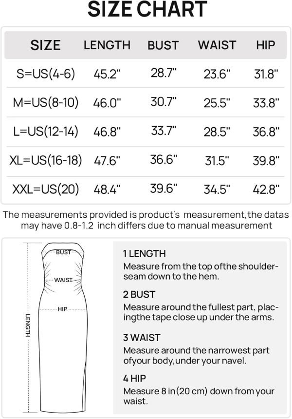 Saonta  Women's Strapless Sleeveless Bodycon Dress Backless Rib Knit Cocktail Party Tube Dresses