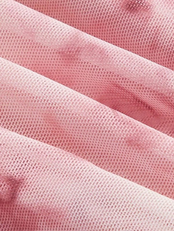 Saonta  Women's Floral Ruched Bodycon Midi Dress Mesh Sleeveless Fishtail Cami Dresses