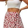 Saonta  Women's Summer Wrap Floral High Waist Ruffle Short Mini Skirts