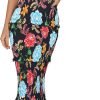 Saonta  Womens Floral Summer One Shoulder Strappy Tiered Ruffle Midi Bodycon Dresses