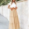 Saonta  Women's Long Summer Skirt 2024 Elegant High Waist Cocktail Party Wedding Guest Dress Flared A-Line Midi Skirts