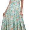 Saonta  Women's 2024 Summer Short Sleeves Boho Floral Print Tiered Casual Flowy Long Maxi Dress