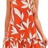 Saonta  Women's 2024 Summer Floral Mini Dress Sleeveless Cut Out Backless Ruffle Boho Beach Vacation Short Sundresses