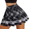 Saonta  Womens Pleated Skirt School Uniform Skirt Mini Skirt Pleated Cheer Skirt