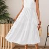 Saonta Women's 2024 Summer Sleeveless Dress Casual Backless Loose Flowy Tiered Sundress Beach Cover up Tank Dresses