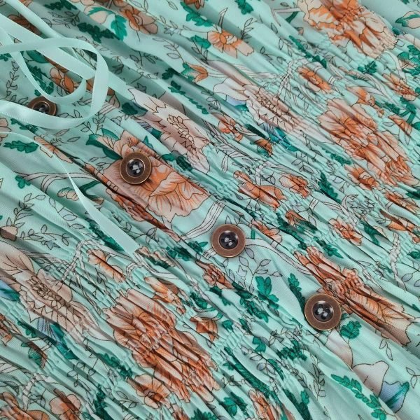 Saonta  Women's 2024 Summer Short Sleeves Boho Floral Print Tiered Casual Flowy Long Maxi Dress