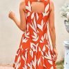 Saonta  Women's 2024 Summer Floral Mini Dress Sleeveless Cut Out Backless Ruffle Boho Beach Vacation Short Sundresses