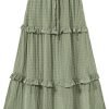 Saonta  Women's Long Summer Skirt 2024 Elegant High Waist Cocktail Party Wedding Guest Dress Flared A-Line Midi Skirts