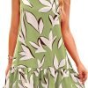 Saonta  Women's 2024 Summer Floral Mini Dress Sleeveless Cut Out Backless Ruffle Boho Beach Vacation Short Sundresses