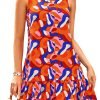 Saonta  Women's 2024 Summer Floral Mini Dress Sleeveless Cut Out Backless Ruffle Boho Beach Vacation Short Sundresses
