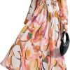 Saonta  Women's 2024 Fall Boho Maxi Dress Casual Long Sleeve V Neck Printed Beach Long Flowy Dresses
