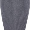 Saonta  Elastic High Waist Knee Length Pencil Skirt Ribbed Knit Basic Tube Midi Skirt