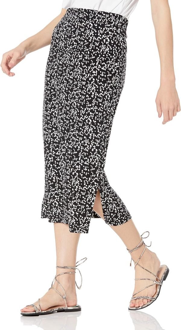 Saonta  Women's Pull-On Knit Midi Skirt (Available in Plus Size)