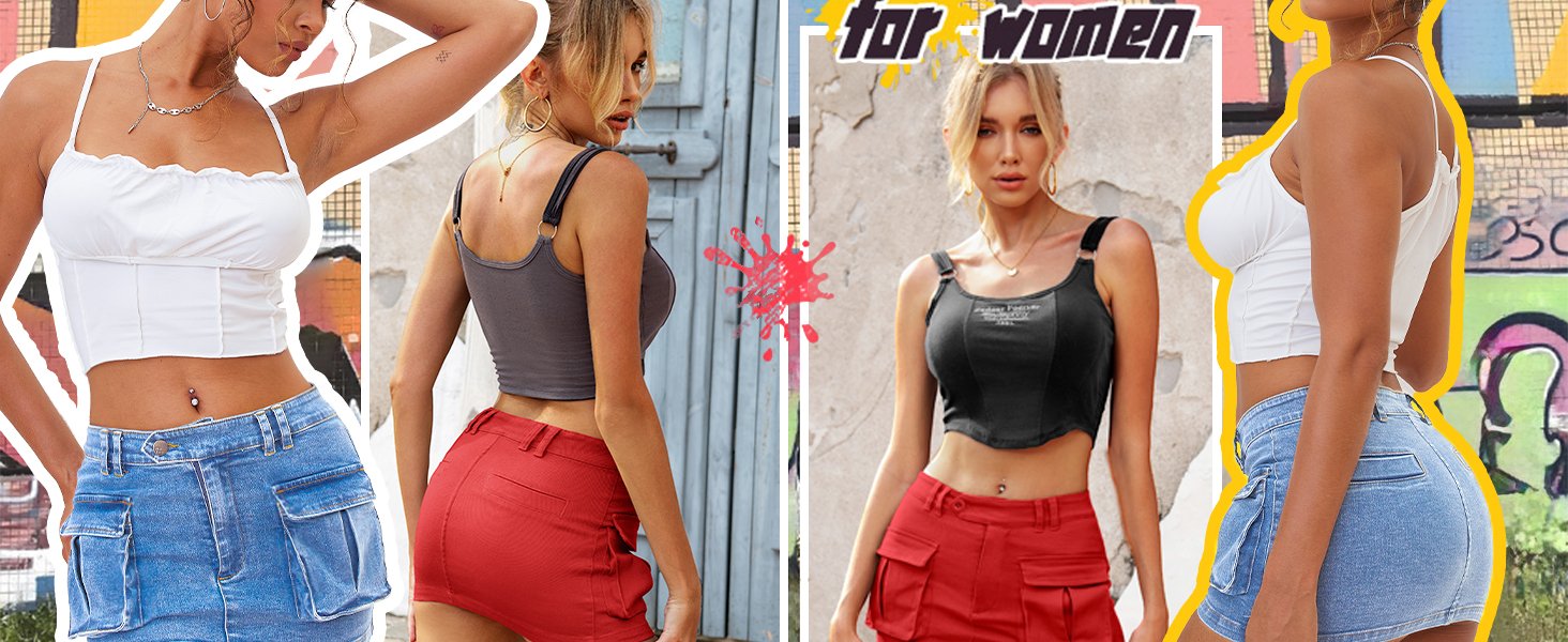 High Stretchy Saonta Skirt for Women Y2K