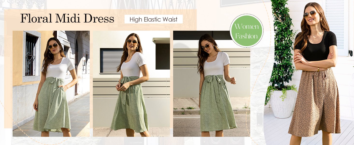 short sleeve midi dresses for women