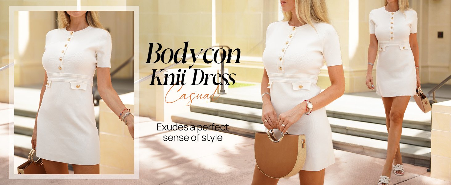 Women's Ribbed Knit Elegant Formal Mini Dress