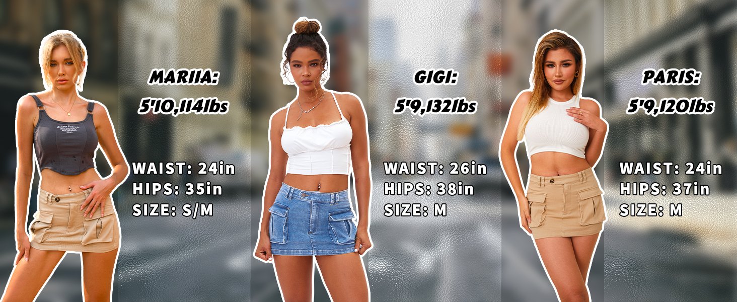 Saonta Denim Skirt for Women Y2K