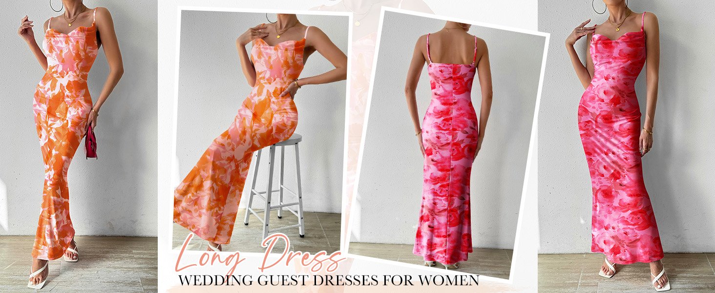 sexy dress for women party club night floral bodycon spaghetti strap dresses for women maxi dress