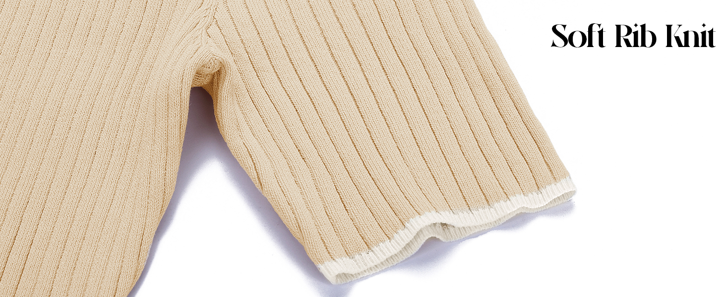 Saonta Women's V Neck Ribbed Knit Maxi Dress Button Short Sleeve Slim Fit Bodycon Sweater Dress