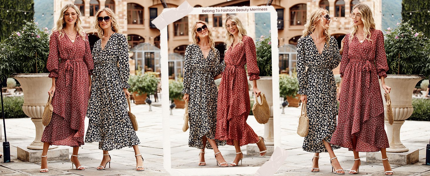 ruffle maxi dresses flowy sundress womens fall dress party dresses for women fall dresses 2024