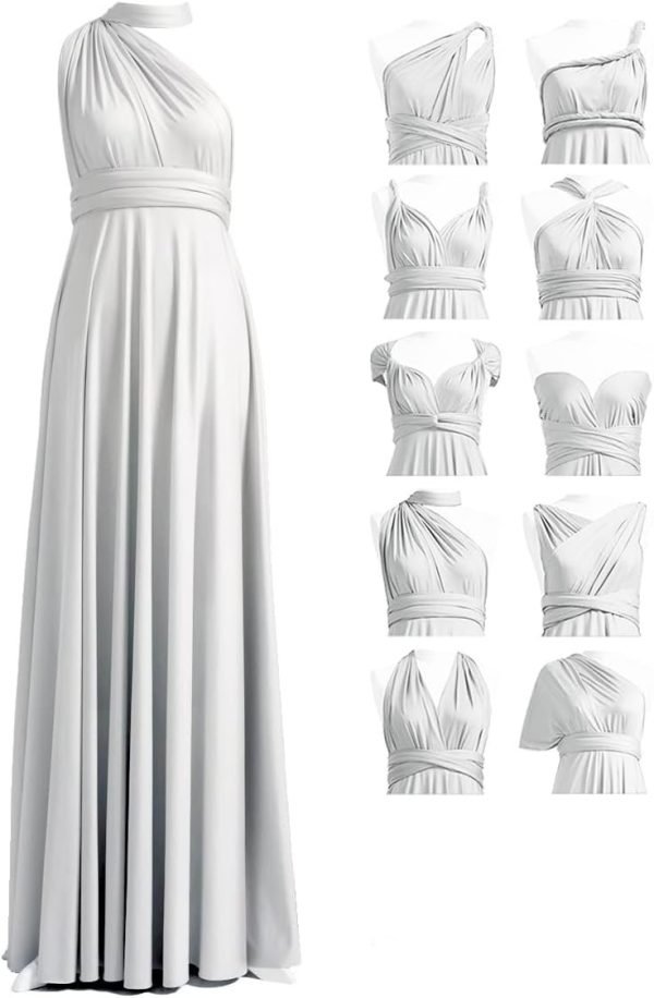 Infinity Dress with Bandeau, Convertible Bridesmaid Dress, Long, Plus Size, Multi-Way Dress, Twist Wrap Dress