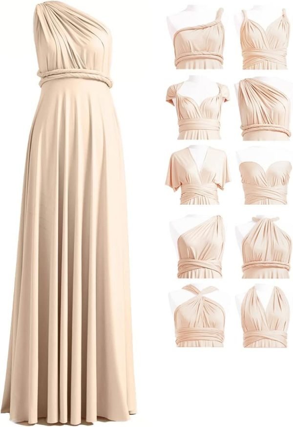 Infinity Dress with Bandeau, Convertible Bridesmaid Dress, Long, Plus Size, Multi-Way Dress, Twist Wrap Dress