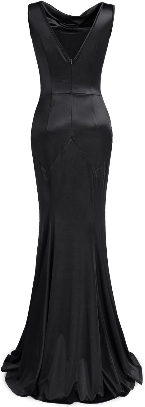 Women's 30s Brief Elegant Mermaid Sleeveless Gowns Formal Evening Dress